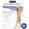 Golden lady 4x Golden Lady Collant Elasticizzato Riposante 40 Den Nero Xl