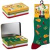 DRW Confezione Regalo Calze Alimentari Colore Verde, Scatola di Metallo, Taglia, Cibo Messicano, Medidas: Talla Unica
