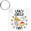 Gift Base Crazy Formaggio Lady Stars Portachiavi Divertente Scherzo Halloumi Cheddar
