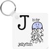 Gift Base La Lettera J È Per La Medusa Portachiavi - Alfabetico Carino Divertente