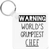 Gift Base Avvertenza World's Grumpiest Chef Portachiavi Awesome Best Cook Cibo Divertente