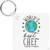 Gift Base World's Best Chef Portachiavi Divertente Scherzo Favorito Cucinare Cottura