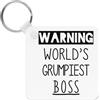 Gift Base Avvertenza World's Grumpiest Boss Portachiavi Awesome Best Manager Divertente