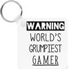 Gift Base Avvertenza World's Grumpiest Gamer Portachiavi Awesome Best PC Gioco Divertente