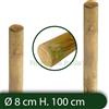 UTENSILERIA 10PZ PALI TONDI IN LEGNO TRATTATI IMPREGNATI SENZA PUNTA PER RECINTO Ø 8X100 H;