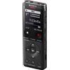 Sony Registratore vocale stereo ICD-UX570, display OLED, riduzione del rumore di fondo, altoparlante integrato, jack per cuffie e microfono, memoria+slot microSD, USB integrato, ricarica rapida, nero, 4 GB