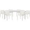 COSE DA CASA Tavolo S-c-a-b- PER3 Estensibile max 220cm Grande 6 Sedie Sunset bianco lino Im
