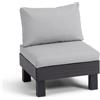Keter Set Divanetto Poltrona da Giardino Elements + Cuscino Grey 65 x 74 x 73 cm