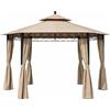 G. DEL RE Teli Gazebo 3x3 metri Set 4 Teli Laterali Modello Eden colore Bianco G. DEL RE