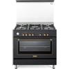 De Longhi Cucina a Gas con Forno Elettrico 5 Fuochi 90x60cm Antracite PEMA965CSG DE LONGHI