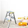 Scaletta pieghevole a due gradini, antiscivolo, per cucina e garage