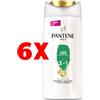 PANTENE 6 X Pantene 3in1 Shampoo Formato Convenienza 675 Ml. Capelli Lisci Effetto Seta