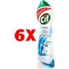 Cif 6 X Cif Crema 750 Ml. Bianca Cream con Micro-cristalli