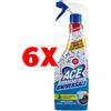 ACE 6 X Ace Sgrassatore Universale Spray 600 Ml. Menta Limone Zero Aloni