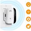 Ripetitore Wifi Wireless Amplificatore di Segnale Repeater 300 Mbps WPS LAN Rete