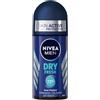 NIVEA MEN Dry Fresh Deodorante Roll-on 6 x 50 ml, Deodorante uomo con formula Dual Active, Deodorante anti-traspirante per 72 h di intensa freschezza sulla pelle