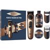 King C. Gillette Beard Trimmer PRO Set Regalo per Uomo, Regolabarba e Detergente in Formato Mini da 60 ml, Balsamo in Formato Mini da 25 ml