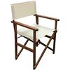 COSE DA CASA Sedia regista relax poltrona da spiaggia mare giardino campeggio in legno beige