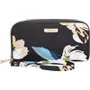 Travelon Portafoglio con doppia zip con blocco RFID, Nero, 7.5"W x 4"H x 1.25"D, Portafoglio Rfid con doppia zip