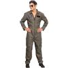 Chaks - Costume da pilota di jet da caccia, tuta, tuta da pilota, uniforme per carnevale, festa a tema