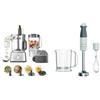 Kenwood Robot da Cucina MultiPro Express FDP65.590SI con Ampia Gamma di Accessori & Triblade XL HBM40.002WH Frullatore ad Immersione, Mixer, Asta XL in Acciaio Removibile