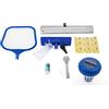 Bestway Kit accessori piscina fuori terra pulizia Bestway retino spazzola dosatore 5 pz