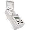 EMOS - Timer digitale per esterni - Presa IP44 French - Timer esterno con cappuccio protettivo, 10 programmi, maggiore protezione da contatto, backup della batteria - bianco