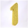 Acctim Numero 1 in polistirolo per decorazione. Oro glitterato, 12 x 9 cm.