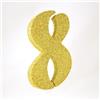 Acctim Numero 8 in polistirolo per decorazione. Oro glitterato, 12 x 9 cm.