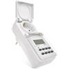 EMOS - Timer digitale per esterni - Presa IP44 Schuko - Timer esterno con tappo di protezione, 10 programmi, maggiore protezione da contatto, backup batteria - bianco
