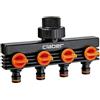 Claber Presa per rubinetto irrigazione Claber GARDENLIFE, modello 8581, a 4 vie innesto