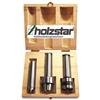 HOLZSTAR SET KIT 3 TRASCINATORI TRASCINATORE PER TORNIO TORNITURA LEGNO CONTROPUNTA CM 2