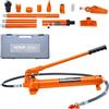 VEVOR Cric Martinetto Idraulico 10T, Pressa Idraulica Portatile Allestitori Corsa 132mm, con Tubo Olio da 1,4m e Custodia, per Riparazione Telaio Auto Costruzione Auto, Cilindro Idraulico Martinetto