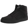 Puma Men's Rebound Layup Sneaker, Black Black-Castlerock, 10.5