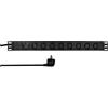 LOGILINK Professional PDU8 A01 6 Rack 8 IEC320 with Surge Protection, Black