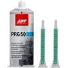 AUTO-PLAST PRODUKT APP PRG 50 - Colla bicomponente per plastica a base di poliuretano | Ripara, riempie, incolla | Asciugatura rapida | Compatibile con metallo, acciaio, alluminio e vetro | Colore nero | 2 x 25 ml