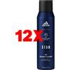 ADIDAS 12 X Adidas Deodorante Spray 150 Ml. Uefa10 Champion Edition Star