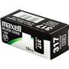 Maxell 10 x Maxell 317 Pile Batterie Scatola Mercury Free Silver Oxide SR516W 1.55V
