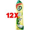 Cif 12 X Cif Crema 750 Ml. Limone Cream Micro Cristalli Giallo