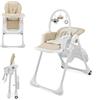 Kinderkraft Tummie - Seggiolone Pappa 4+ Mesi Reclinabile Pieghevole Beige Kinderkraft