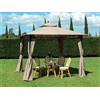 G. DEL RE Gazebo 3x3 Giardino Esterno in Acciaio + Top Telo G. DEL RE Eden YF3290