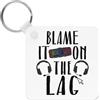 Gift Base Blame It Sul Lag Gamer Portachiavi PC Computer Giochi Gioco Divertente
