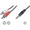 Nilox NX090703101 Cavo Stereo 2 RCA/Jack 3.5 - Mt. 2.5
