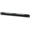 Techly Professional 022854 Pannello Patch UTP 16 Posti RJ45 Cat.5E Nero