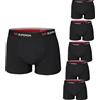 Superga Pack 6 Paia Boxer SUPERGA Cotone Elasticizzato Nero Art.426