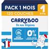 Carryboo - Pannolini misura 1 (2-5 kg) - sani e ultra assorbenti - 12 ore anti perdite - Senza sostanze indesiderate - Made in France - Prezzo accessibile - 120 pannolini usa e getta - Confezione 1