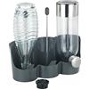WENKO Portabottiglie Filia, supporto salvaspazio per riporre ad asciugare bottiglie d'acqua e borracce, con rivestimento antiscivolo, ideale per 3 bottiglie, 29 x 27 x 12,5 cm, in plastica ABS