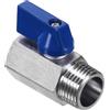 uxcell 1/2 NPT Ottone Mini Sfera Valvola,1pz NPT Femmina Maschio Valvola,Blu