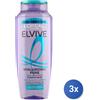 L'oreal 3x Elvive Shampoo 300 Ml. Purificante Hyluronic