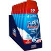 Finish Powergel Detersivo Lavastoviglie 100% Stoviglie più Protette, Gel Lavastoviglie, 210 Lavaggi, 7 confezioni da 30 Lavaggi di Liquido Lavastoviglie